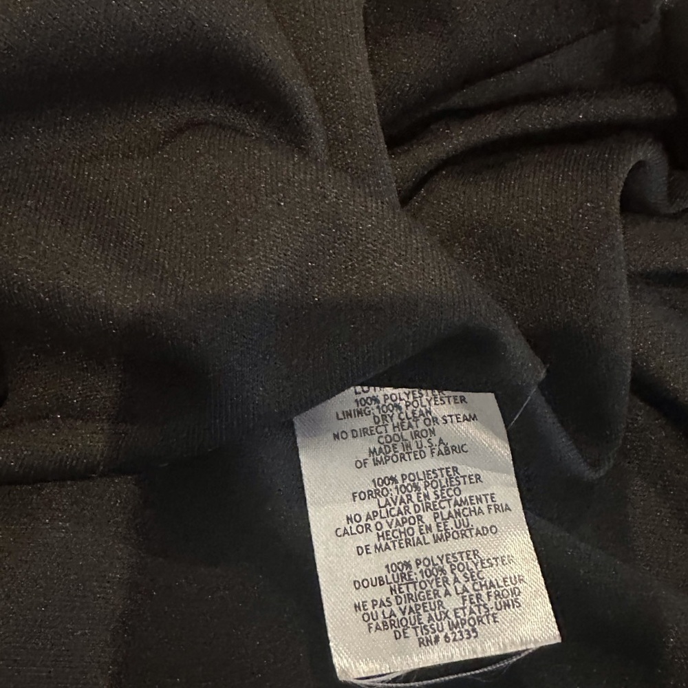 NWT! Betsy & Adam Black and White Long Sleeve Chiffon Hi Low Dress Size 6 - Picture 11 of 15